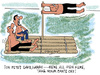 Cartoon: All at sea. (small) by daveparker tagged raft,shipwreck