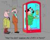 Cartoon: Chatter (small) by daveparker tagged phone booth chattering lady fed up queue 