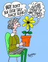 Cartoon: Dumb talking plant. (small) by daveparker tagged spinster,talking,plant,speechless