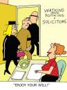 Cartoon: Enjoy your will! (small) by daveparker tagged solicitors,office,mourners,beneficiarys