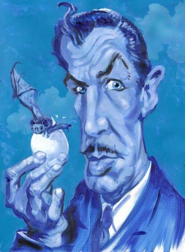 Cartoon: Vincents breakfast (medium) by Paul Cemmick tagged egg,vincent,price,bat,horror,caricature