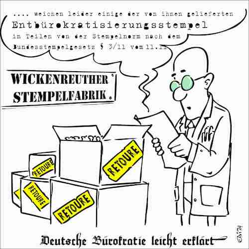 Cartoon: Entbürokratisierung (medium) by eisi tagged bürokratie,never,ending,storie