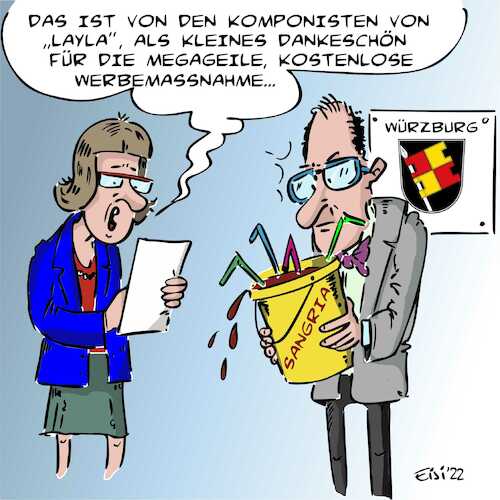 Cartoon: Layla (medium) by eisi tagged layla,würzburg,verbot