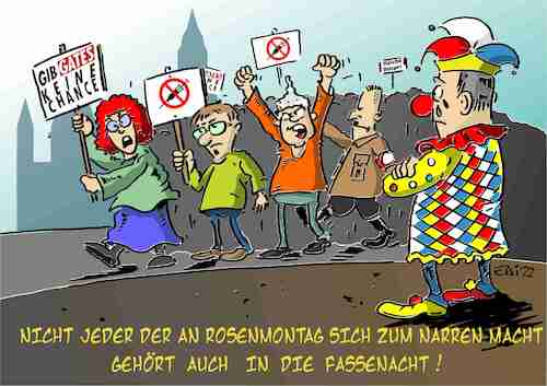 Cartoon: Rosenmontag in Mainz (medium) by eisi tagged coronaleugnerdemo,rosenmontag,2022,mainz