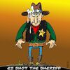 Cartoon: Ei shot the Sheriff (small) by eisi tagged bob,marley,shot,the,sheriff
