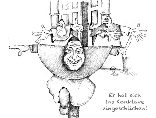 Cartoon: Papstwahl (medium) by Jot tagged konklave