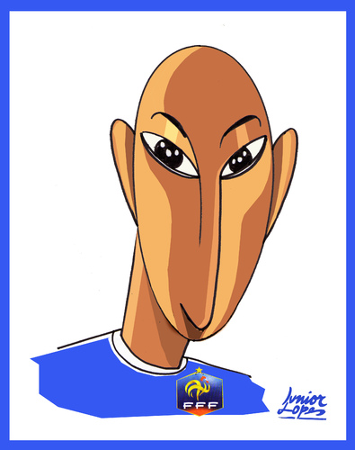 Cartoon: Anelka (medium) by juniorlopes tagged world,cup,fußball,fussball,sport,kariaktur,anelka,frankreich