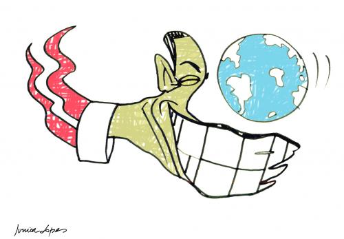 Cartoon: Barack Obama (medium) by juniorlopes tagged obama,barack obama,präsident,wahl,demokratie,demokrat,liberal,weltpolitik,lächeln,farbig,republikaner,usa,rassismus,minderheit,barack,obama