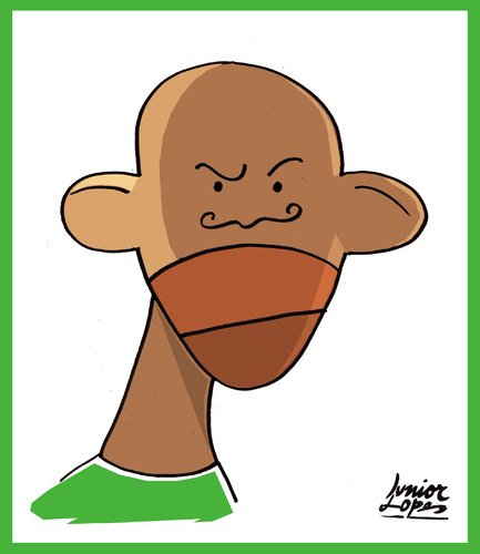 Cartoon: Etoo (medium) by juniorlopes tagged word,cup,2010,fußball,fussball,wm,karikatur,karikaturen,nigeria,etoo