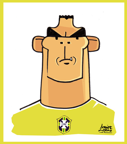 Cartoon: Lucio (medium) by juniorlopes tagged brazil,football,fußball,fussball,wm,sport,lucio,brasilien
