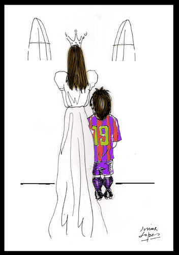 Cartoon: Royal Wedding (medium) by juniorlopes tagged messi