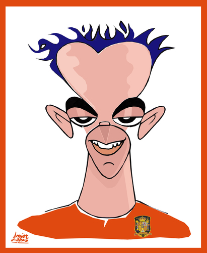 Cartoon: Xavi (medium) by juniorlopes tagged world,cup,2010,kariaktur,karikaturen,sportler,fußball,fussball,spanien,xavi