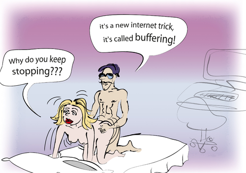 Cartoon: buffering (medium) by LeeFelo tagged buffering,style,position,doggy,sexuality,love,internet