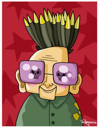 Cartoon: Kin Jong (medium) by Marcelo Rampazzo tagged kin,jong,kim jong il,korea,nordkorea,atom,atomwaffen,krieg,waffen,nuklearwaffen,bombe,atombombe,sprengköpfe,verteidigung,portrait,kariaktur,karikaturen,illustration,illustrationen,kim,jong,il