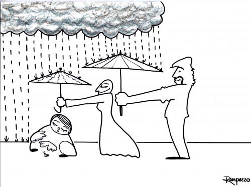 Cartoon: rain (medium) by Marcelo Rampazzo tagged rain,