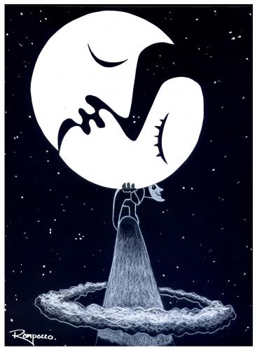 Cartoon: The Moon (medium) by Marcelo Rampazzo tagged the,moon