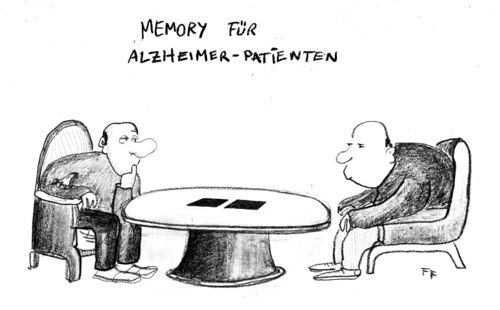 Cartoon: memory (medium) by Florian France tagged memory,alzheimer,patienten