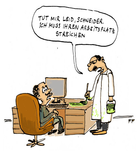 Cartoon: Schneider (medium) by Florian France tagged arbeitsplatz,streichen,jobverlust