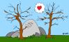 Cartoon: trees (small) by Florian France tagged trees rocks love