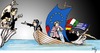 Cartoon: Euro crisis - China may help (small) by Xray tagged euro,zone,crisis,european,financial,dept,bailout,china,chinese,intervention