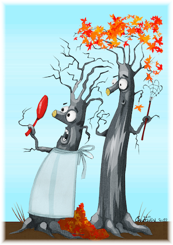 Cartoon: autumn (medium) by ivo tagged wow