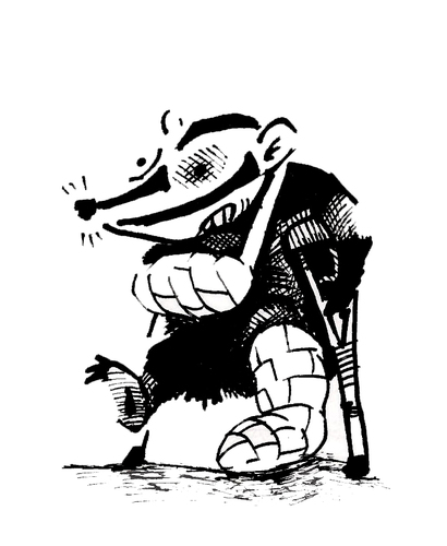 Cartoon: badger (medium) by ivo tagged wow