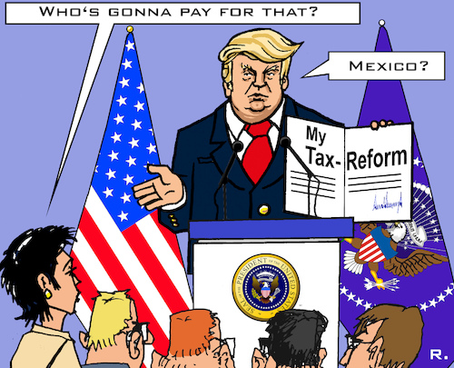 Cartoon: US-Tax Reform (medium) by RachelGold tagged usa,trump,tax,reform