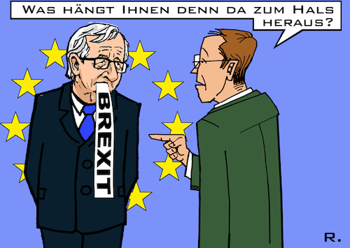 Cartoon: Zum Halse... (medium) by RachelGold tagged eu,summit,romania,brexit,juncker