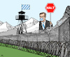 Cartoon: Bayrische Total-Blockade (small) by RachelGold tagged bayern,tirol,grenze,blockade,söder,eiserner,vorhang,mutationsgebiet,pandemie,corona,covid19