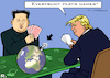 Cartoon: Games (small) by RachelGold tagged usa north korea trump kim games summit poker world war security bomb