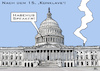 Cartoon: Weißer Rauch über dem US-Kapitol (small) by RachelGold tagged usa,kongress,repräsentantenhaus,wahl,speaker,gop,republikaner,demokraten,mccarthy