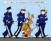 Cartoon: Polizeistaat? (small) by MarkusSzy tagged polizei,polizeistaat,ausgangssperre,zwangsmaßnahmen,ostern,osterhase