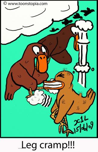 Cartoon: Cramp (medium) by chriswannell tagged birds,migration,cramp,gag,cartoon