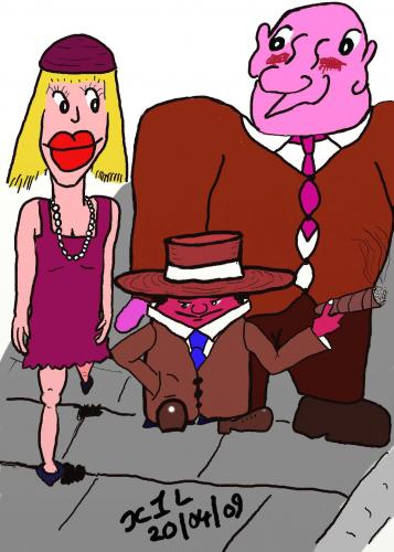 Cartoon: Don Bullet and Family (medium) by chriswannell tagged don,bullett,mafia