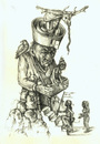 Cartoon: Jetzt oder nie (small) by Thomas Bühler tagged alegorie sagen märchen helden antike