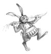 Cartoon: Hase mit Trommel (small) by Thomas Bühler tagged rabbit,drums,animals