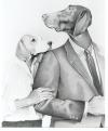 Cartoon: Doggie Adoration (small) by jim worthy tagged animals,dogs,pets,pencil,illustration