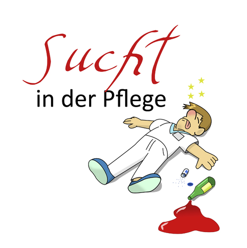 Cartoon: Sucht in der Pflege 1 (medium) by ms-illustration tagged sucht,drogen,alkohol,pflege,medizin,schwester,pfleger