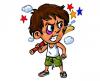 Cartoon: angry cricketer (small) by chandanitis tagged angry,kid,character
