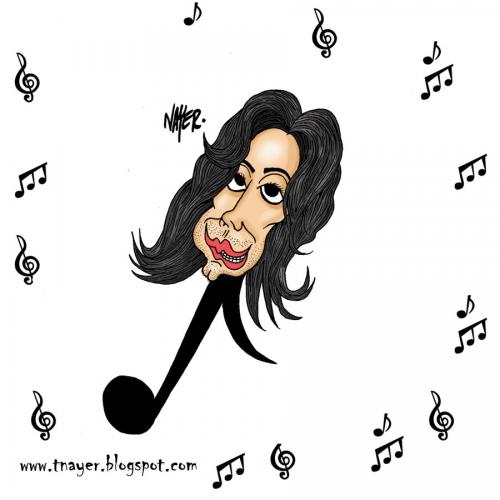 Cartoon: michael jackson (medium) by Nayer tagged michael,jackson,music,melody