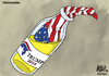 Cartoon: Flammable Trump (small) by Nayer tagged america trump elections cocktail molotov danger