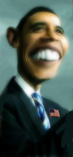 Cartoon: Obama (medium) by Brad tagged barrack,obama,caricature