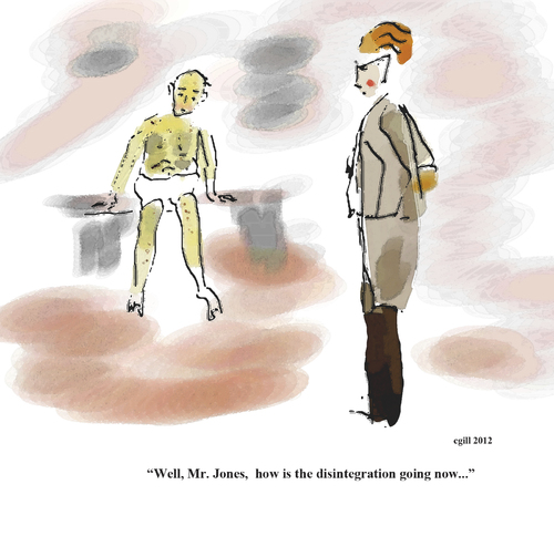 Cartoon: disintegration (medium) by cgill tagged aging,medicine