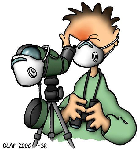 Cartoon: FFP-Maske (medium) by ralfschnellegmxde tagged birding,vogelbeobachtung,vögel,birds,flu,avian,influenza