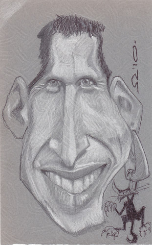 Cartoon: badham (medium) by zed tagged bjorn,hammel,germany,artist,portrait,caricature