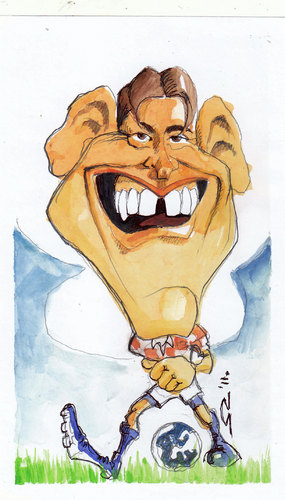 Cartoon: Davor Suker (medium) by zed tagged caricature,portrait,football,sport,croatia,suker,davor