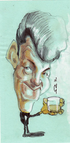Cartoon: Dean Martin (medium) by zed tagged caricature,portrait,pack,rat,actor,singer,usa,martin,dean