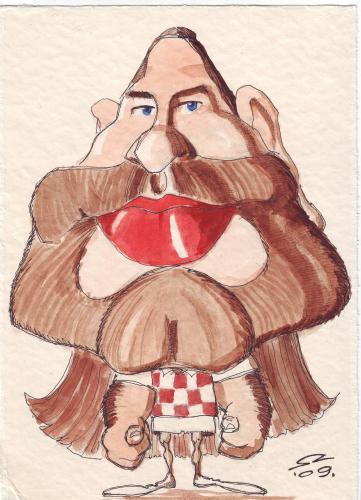 Cartoon: Ivano Balic (medium) by zed tagged ivano,balic,handball,sports,croatia,portrait,illustration