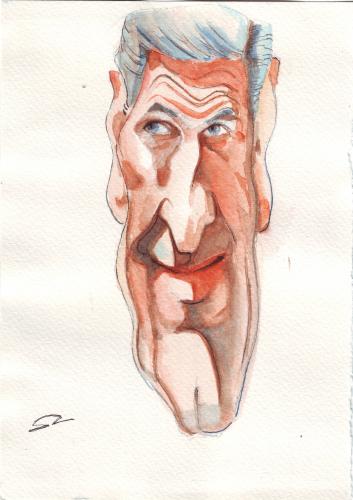 Cartoon: John Kerry (medium) by zed tagged john,kerry,portrait,politics