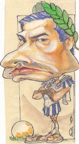Cartoon: Jose Mourinho (medium) by zed tagged jose,mourinho,portugal,lisboa,sport,football,famous,people,championship,europe,portrait,caricature